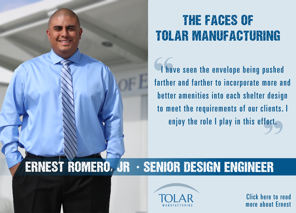 Faces of Tolar - Ernest Romero Jr. picture with a quote from him.