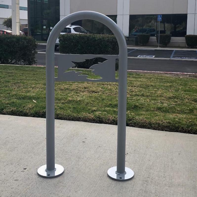 Columbia bike parking loop outside warehouse